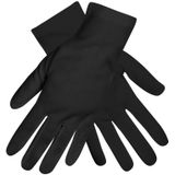 Set van 10x paar voordelige verkleed handschoenen - Zwart - Kort - Verkleed accessoires - Party outfit - 20's - Roaring Twenties