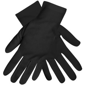 Set van 10x paar voordelige verkleed handschoenen - Zwart - Kort - Verkleed accessoires - Party outfit - 20's - Roaring Twenties