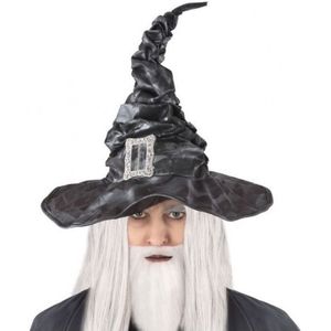 Tovenaars hoed zwart voor volwassenen - Halloween/horror heksen verkleed hoeden