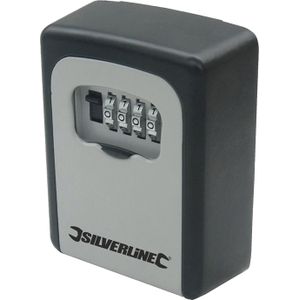 Silverline Sleutelkluis met cijferslot - grijs - giet aluminium - muur montage - 12 x 8 x 4 cm