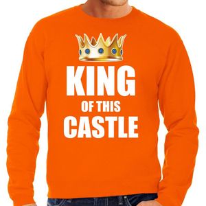 Koningsdag sweater / trui Im the king of this castle oranje voor heren - Woningsdag - thuisblijvers / Kingsday thuis vieren
