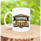 Bellatio Decorations Naam mok Thomas - wit - Superieur - keramiek - 300 ml - collega beker - cadeau