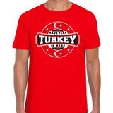 Have fear Turkey is here t-shirt met sterren embleem in de kleuren van de Turkse vlag - rood - heren - Turkije supporter / Turks elftal fan shirt / EK / WK / kleding