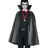 Vampier cape - zwart - voor volwassenen - Verkleed accessoires - Horror/Halloween thema