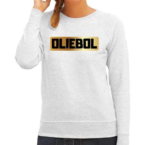 Oliebol foute jaarwisseling trui - grijs - dames - jaarwisseling sweaters / Oud en Nieuw outfit