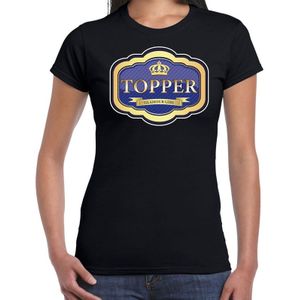 Toppers Topper glamour girl t-shirt voor de Toppers zwart dames - feest shirts