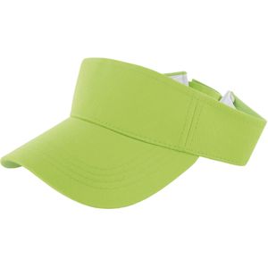 Verkleed zonneklep/sunvisor - voor volwassenen - neon groen - eighties/nineties thema