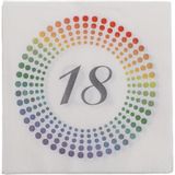 60x Leeftijd 18 jaar themafeest/verjaardag servetten 33 x 33 cm confetti - Papieren feest wegwerp tafeldecoraties