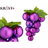 Druiventros namaakfruit/nepfruit - 33 cm - paars - 2x stuks - kunststof