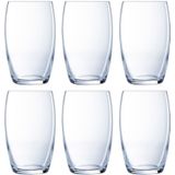 Luminarc schenkkan/waterkan van glas 1.6 liter met 6x stuks Versailles waterglazen van 375 ml