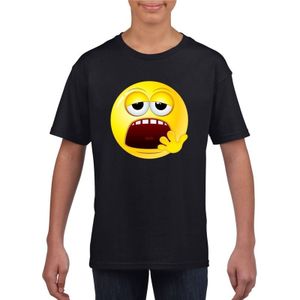 emoticon/ emoticon t-shirt moe zwart kinderen