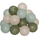 Atmosphera Lichtslinger - 20 verlichte balletjes/bollen 6 cm - multi kleuren mix - 435 cm - stekker