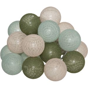 Atmosphera Lichtslinger - 20 verlichte balletjes/bollen 6 cm - multi kleuren mix - 435 cm - stekker