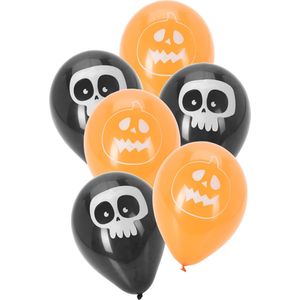 Halloween ballonnen versiering Scary Faces 10x stuks - Feestartikelen Horror