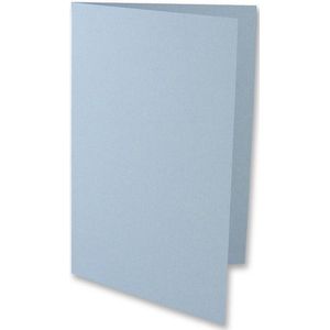 5x stuks lichtblauwe wenskaarten A6 formaat 21 x 14.8 cm - Zelf kaartjes/kaarten maken