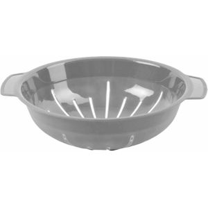 Stevig Kunststof vergiet in het licht grijs 30 x 25 x 8 cm - Laag model - Plastic vergieten keuken accessoires