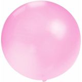 Bellatio Decorations 10x groot formaat ballonnen blauw en roze met diameter 60 cm