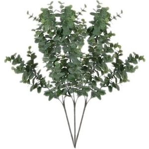 3x Grijs/groene Eucalyptus kunsttakken kunstplanten 65 cm - Kunstplanten/kunsttakken - Kunstbloemen boeketten