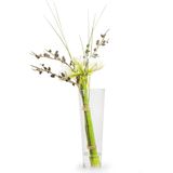 Transparante conische vaas/vazen van glas 17 x 50 cm - Woonaccessoires/woondecoraties - Glazen bloemenvaas - Boeketvaas