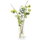 Transparante conische vaas/vazen van glas 17 x 50 cm - Woonaccessoires/woondecoraties - Glazen bloemenvaas - Boeketvaas