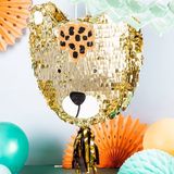 Folat Pinata Luipaard - papier - goud - 48 x 50 cm - feestartikelen verjaardag
