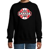 Have fear Canada is here sweater met sterren embleem in de kleuren van de Canadese vlag - zwart - kids - Canada supporter / Canadees elftal fan trui / EK / WK / kleding
