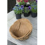 2x stuks inlegvel kokos voor hanging basket 40 cm - kokosinleggers / plantenbak van kokos