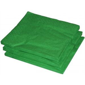 25x stuks groene servetten 33 x 33 cm - Papieren wegwerp servetjes - groen versieringen/decoraties