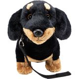 Carl Dick Knuffeldier Teckel hond - zachte pluche stof - premium kwaliteit knuffels - 30 cm - honden