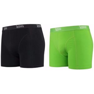 Lemon and Soda boxershorts 2-pak zwart en groen XL