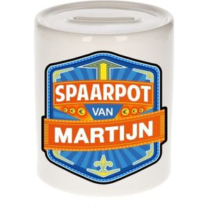 Kinder spaarpot voor Martijn - keramiek - naam spaarpotten