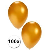 Gouden ballonnen 100 stuks