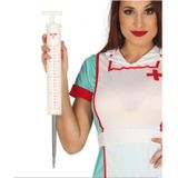 Fiestas Guirca Zuster/dokter Injectie spuit XL - carnaval verkleed accessoire - 52 cm