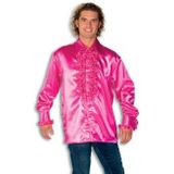 Rouche overhemd voor heren roze