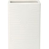 Waterverdamper radiator - 4x - ivoor wit - met relief - kunststeen - 18 cm - luchtbevochtiger