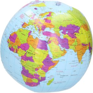 Opblaasbare strandbal van een wereld - de aarde - globe - Dia 40 cm
