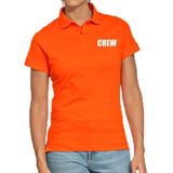 Crew poloshirt oranje voor dames - teamshirt polo t-shirt