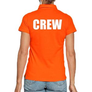 Crew poloshirt oranje voor dames - teamshirt polo t-shirt