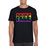 Gay Pride regenboog shirt Pride zwart heren - LGBT/ Homo shirts