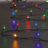 Feeric lights Kerstverlichting - gekleurd - 3,5 m- 48 led lampjes - zwart snoer - batterij