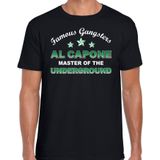 Al Capone famous gangster cadeau t-shirt zwart heren - Tekst /  verkleed t-shirt / kostuum / outfit