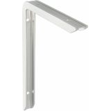 AMIG Plankdrager/planksteun - aluminium - gelakt zilver - H150 x B100 mm - max gewicht 90 kg - boekenplank steunen
