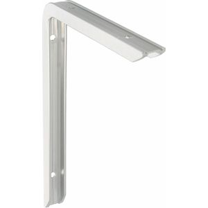 AMIG Plankdrager/planksteun - aluminium - gelakt zilver - H150 x B100 mm - max gewicht 90 kg - boekenplank steunen