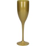 Onbreekbaar champagne/prosecco glas goud kunststof 15 cl/150 ml - Onbreekbare champagne glazen/flutes