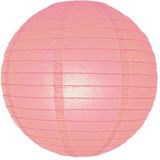 5x Luxe bol lampionnen roze 25 cm - Feestversiering/decoratie