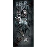 Fiestas Horror deur scenesetter/deurposter - zombie - Halloween thema versiering - 180 x 80 cm