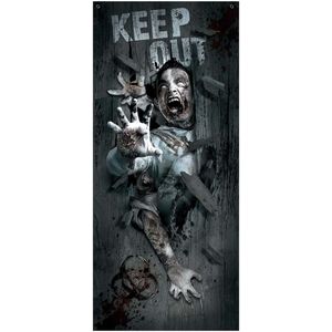 Fiestas Horror deur scenesetter/deurposter - zombie - Halloween thema versiering - 180 x 80 cm