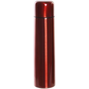 RVS thermosfles/isoleerfles rood met drukdop 920 ml - Dubbelwandig