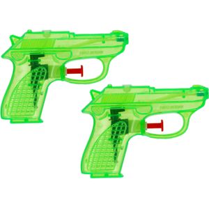 Cepewa Waterpistool Splash Gun - 4x - klein model - 12 cm - groen - Water speelgoed