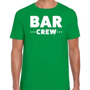 Bellatio Decorations Bar Crew t-shirt voor heren - personeel/staff shirt - groen